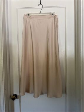 Cupshe Blush Cream Maxi Slip Skirt